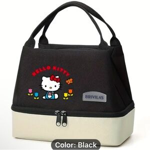 1pc Hello Kitty Oxford Cloth Insulated Lunch Bag Tote - Black only (new in bag)